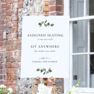 Open Seating Sign - Choose a seat not a side, Sit Anywhere Sign, Assigned Seating is not our style, Studio Nellcote DIY - SN014F_IM