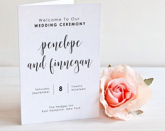 wedding booklet etsy