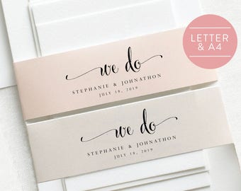belly band invitation etsy