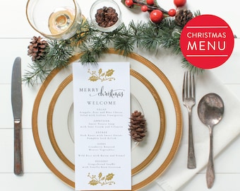 christmas menu etsy
