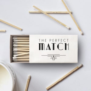 Gatsby Wedding Matchbox Template, The Perfect Match Printable, Jazz Age Personalized Matches, Art Deco Matchbox Wedding Favors, SN200_MB