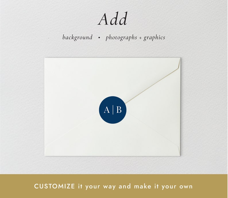 Envelope Seal Stickers Monogram Seal Personalized Envelope Etsy