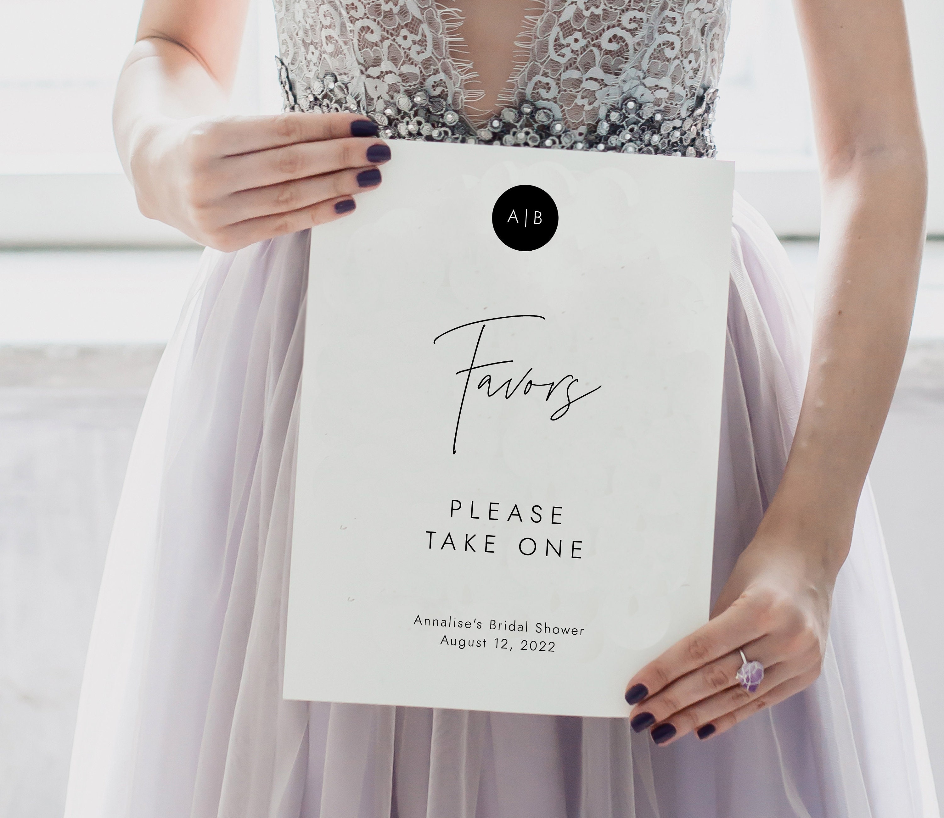 Bridal Shower Favors Sign Minimalist Wedding Favor Sign Etsy