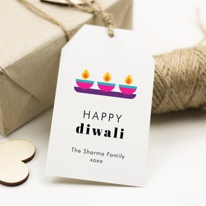 Printable Diwali Gift Tags, Deepawali Gift Tags, Indian Festival of lights celebration, Diyas Tags for Diwali, Indian Holiday Tag, SN050_HGT