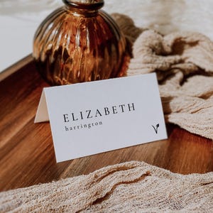 Place Cards with Meal Choice, Classic Minimalist Seating Card, Name Cards, Food Icon Table Decor, Wedding Name Cards, Guest Cards, SN105_PC