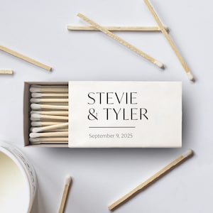 Chic Matchbox Printable Template, Customized Modern Wedding Favor, Personalized Matches, Editable Matches Label for Weddings, SN250_MB
