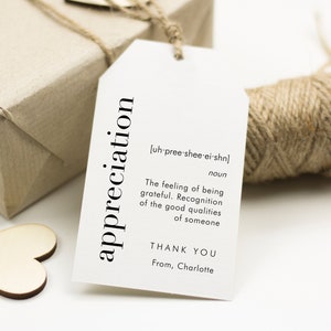 Teachers Appreciation Definition Favor Tag, Modern Bold  Definition Tag,  Teacher Gift Tag, Teacher Appreciation Day Tags, SN095B_TA