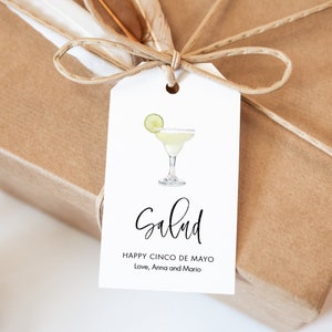 Margarita Cinco de Mayo Gift Tag, Salud Favor Tags, Cinco de Mayo Thank you tag, Fiesta Printable Tag, Cinco de Mayo Party, SN032_CM