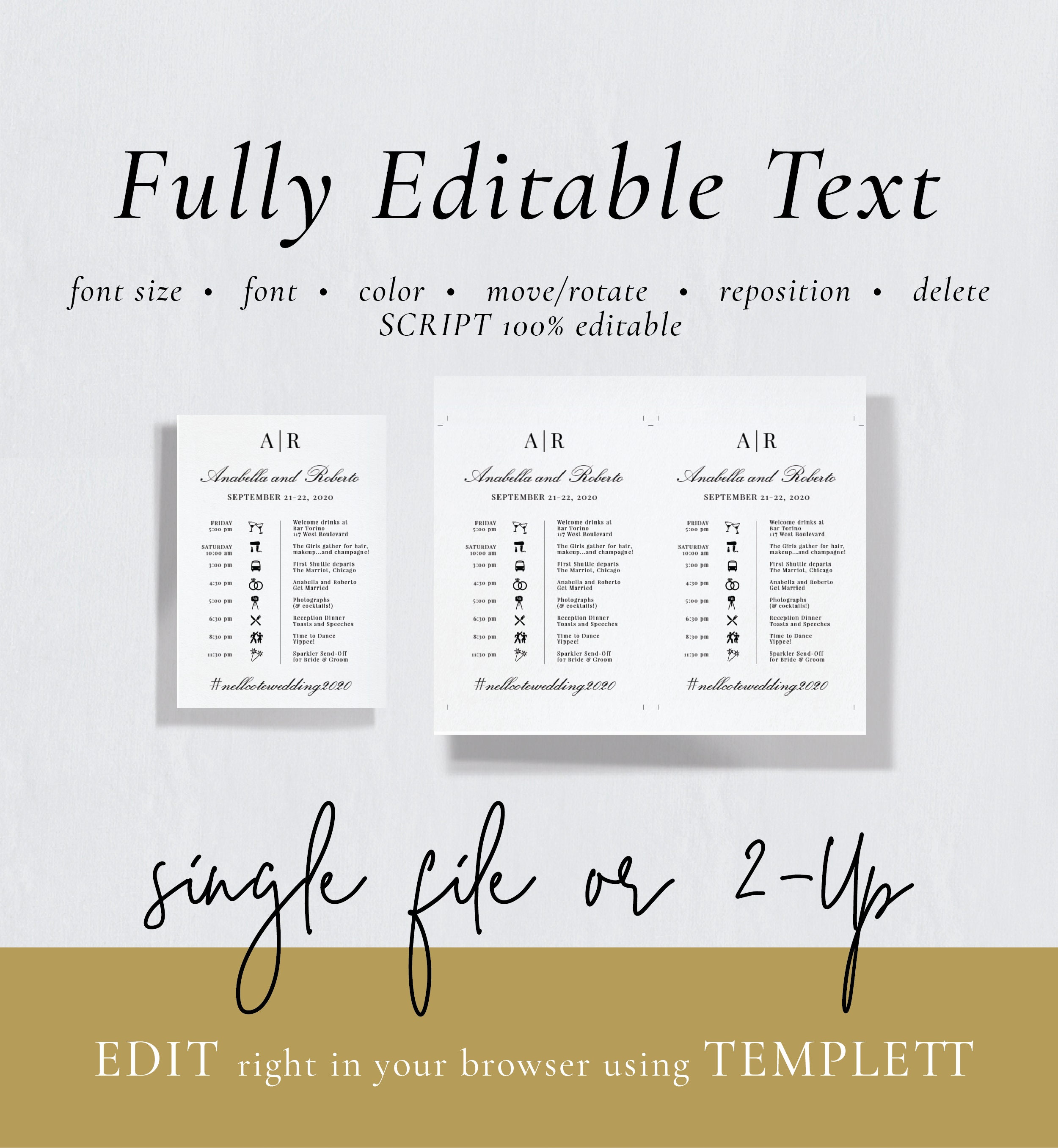 Wedding Timeline-Icon Timeline-Editable Timeline-Wedding | Etsy