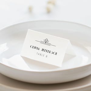 Gatsby Place Cards, Art Deco Seating Card, Name Cards, Jazz Age Table Decor, Noveau Wedding Name Cards, Roaring 20s Guest Cards, SN200_PC
