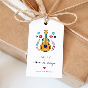 Cinco de Mayo Gift Tag, Muchas Gracias Tags, Favor Tags, Mexican Mariachi Band Thank You Tags, 5th of May Printable Tag, SN015M_CM