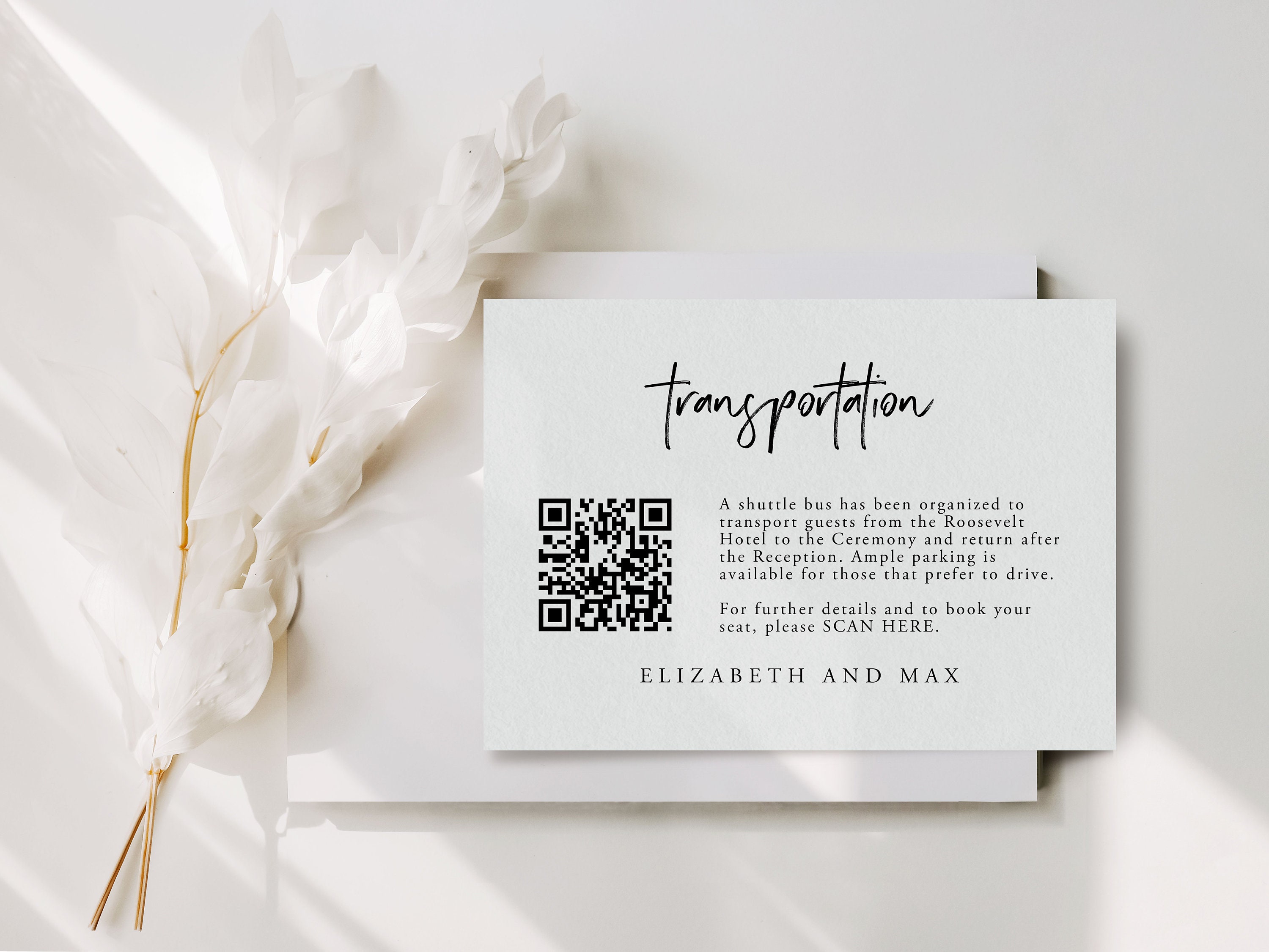 Wedding Bus Card Wedding Bus Card