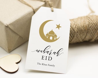 Gold Mubarak Gift Tags Editable Ramadan Kareem Eid Mubarak ...