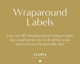 WRAPAROUND LABELS Customized, I do all the work, Wraparound Envelope Labels, Wedding Addressing, Labels ready to print, Wedding Printable