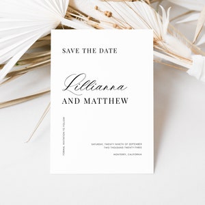 Save the Date Template, Elegant Script Save the Date, Save our Date, Save the Date Card, Date Announcement, Wedding Date, SN088_STD