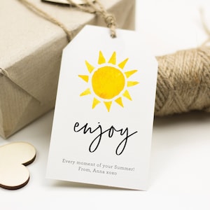 School's out Gift Tags, Summer is Here Favors, End of School Favor Tags, Sun End of School Year Tag, Enjoy Summer Gift Tag, SN012_SOT