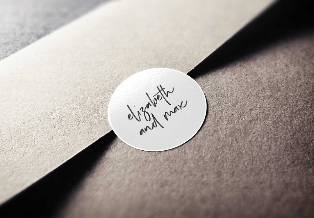 Printable Envelope Seal Modern Script Seal Stickers Envelope Etsy