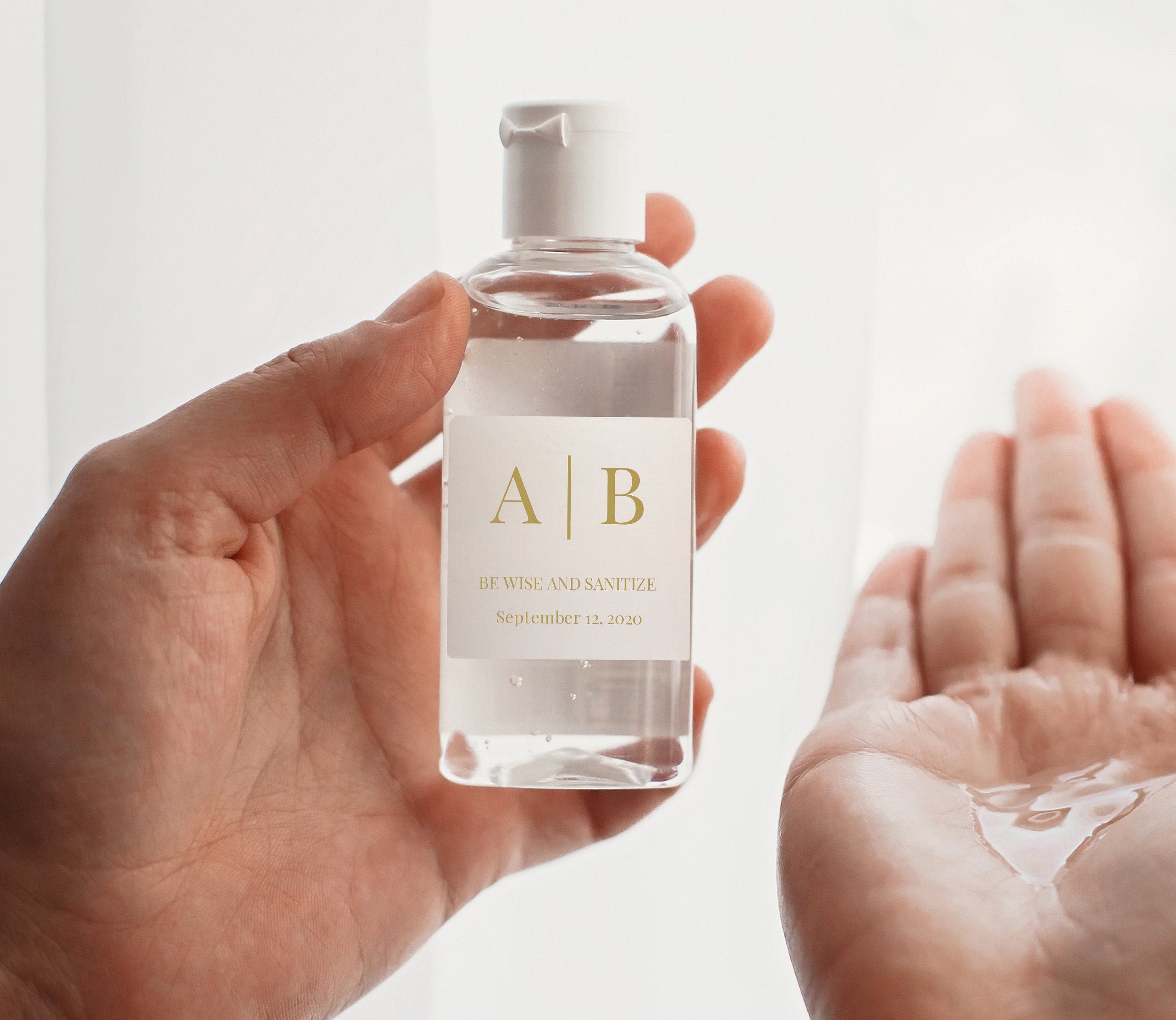 Gold Hand Sanitizer Favor Label COVID Label Download Wedding Etsy Australia