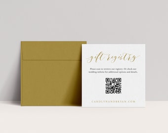 Gift Registry Card Template Wedding Enclosure Card Template Printable  Invitation Enclosure Registry Card Inserts Gift Registry Card vmt110  (Download Now) 