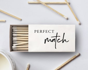 The Perfect Match Printable Template, Customized Matchbox Wedding Favor, SN033