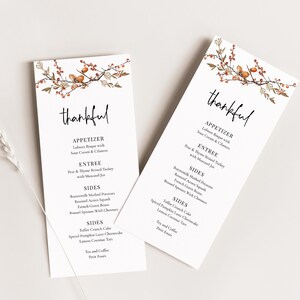 Menu rustico del Ringraziamento, Menu fogliame autunnale, Menu autunnale, Menu del Ringraziamento, Menu buffet stampabile, Menu Amicizia, SN015T_M