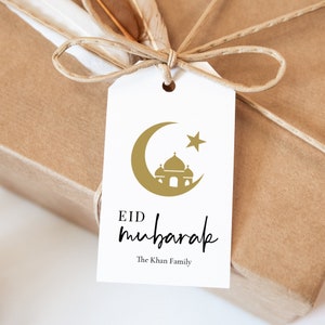Gold Mubarak Gift Tags, Editable Ramadan Kareem, Eid Mubarak tags printable, Ramadan Gift Tags, Ramadan Mubarak, Ramadan Gifts, SN015M_EGT