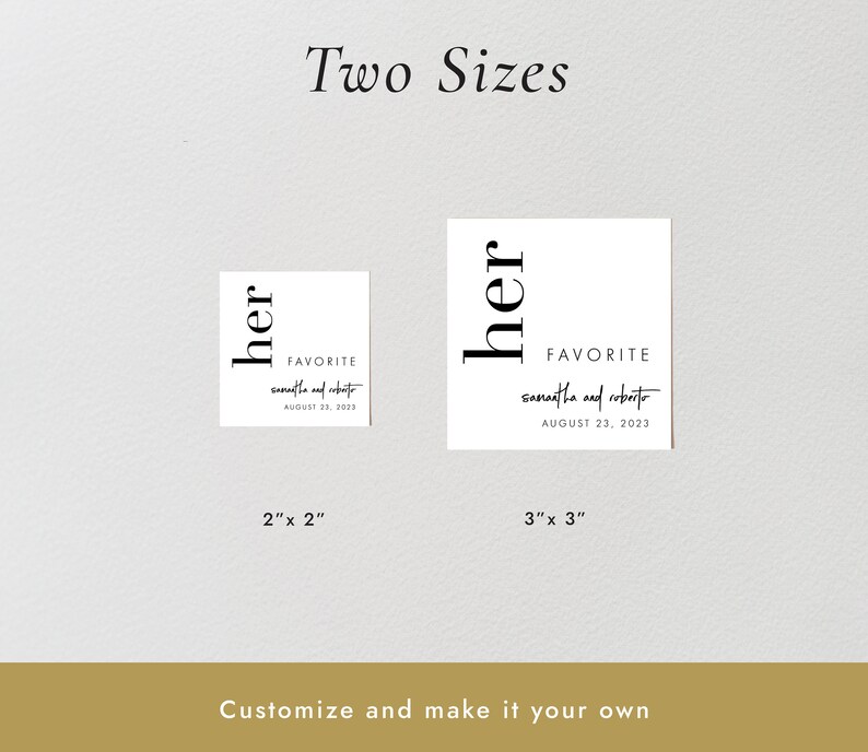 His and Hers Labels Her Favorite His Favorite Favor Labels Etsy México