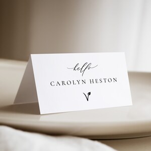 Place Cards with Meal Choice, Minimalist Seating Card, Name Cards, Food Icon Table Decor, Wedding Name Cards, Elegant Guest Cards, SN105_PC