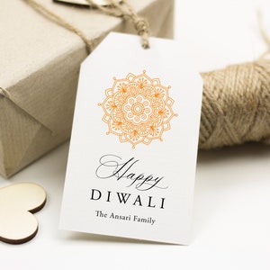 Happy Diwali Gift Tags, Editable Deepawali Gift Tags, Diwali Rangoli Tag, Mehndi Gift Tag, Indian Festival of Lights Holiday Tag, SN080_HGT