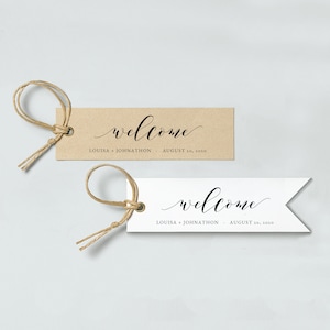 Welcome Tag-Flag Tag-Favor Tag-Succulent Tag-Pennant Tag-Plant Tag-Straight Tag-Flag Favor Tag-Editable Favor-Instant Download-SN029_WT