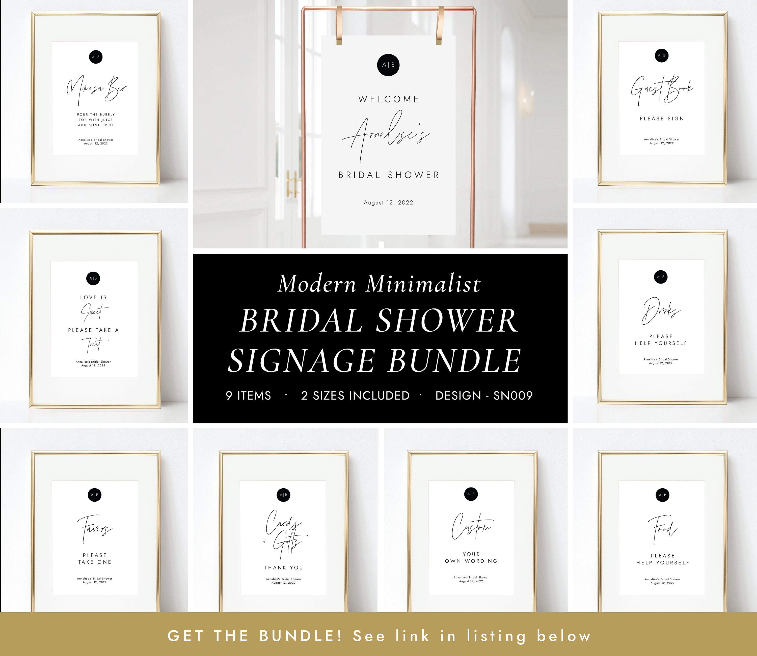 Bridal Shower Favors Sign Minimalist Wedding Favor Sign Etsy España