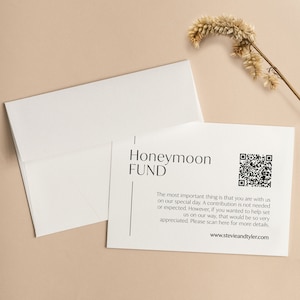 Elegancki wkład do funduszu na miesiąc miodowy, Notatka o prezentach z kodem QR, Elegancki wkład do kasy fiskalnej, Minimalistyczny pojemnik na darowizny dla nowożeńców, SN250_GQ
