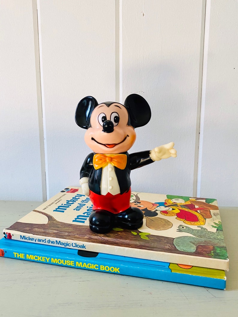 Vintage Mickey Mouse Bank Walt Disney Plastic Coin Bank 1970s Etsy