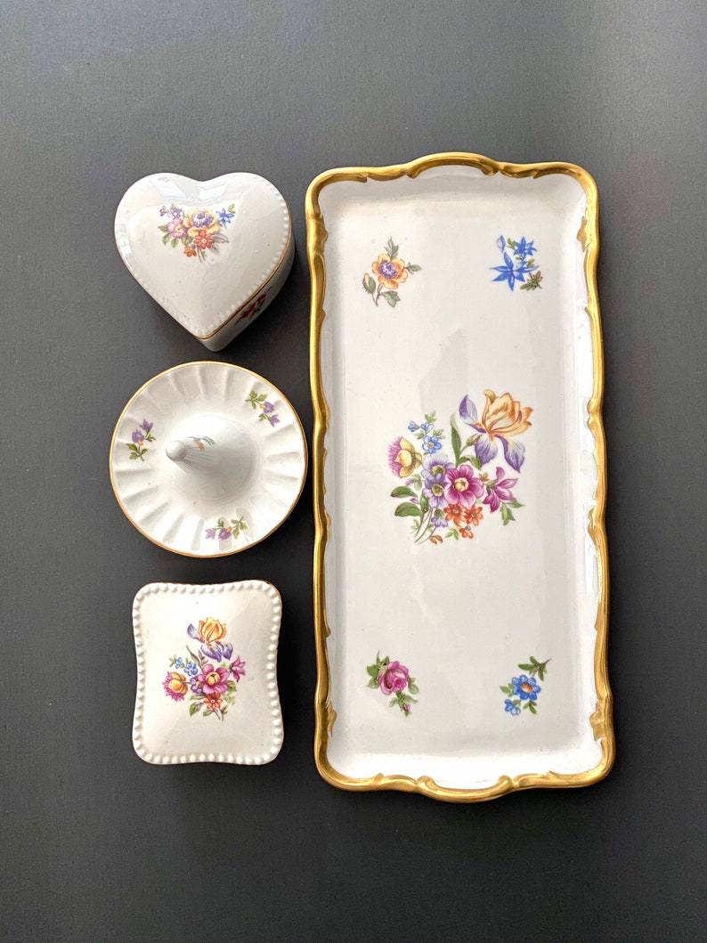 Vintage GDR Crown 1877 Porcelain Ring Holder Jewelry Boxes Etsy