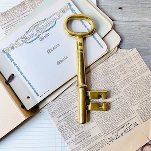 Brass Skeleton Key | Paperweight Brass Key