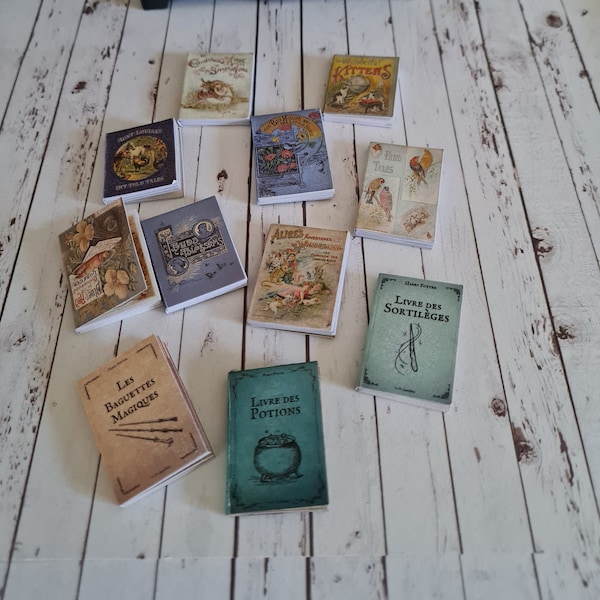 Minis livres pour maison de poupée