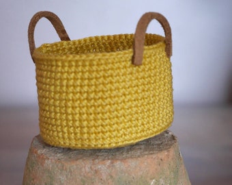 Cesta de algodón en miniatura para casa de muñecas