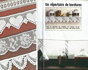 Charts and explanations in French for 6 crochet borders