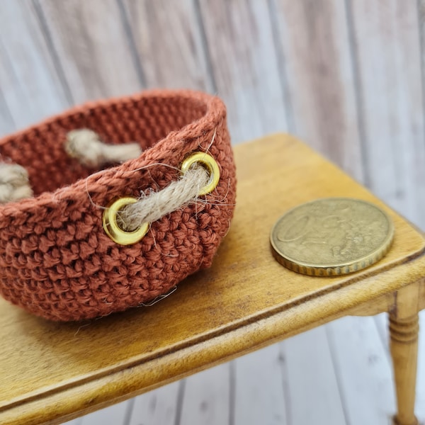 Mini panier anse en ficelle de chanvre