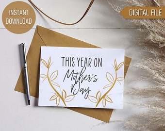 Promotion to Grandma | Mother's Day Card | Pregnancy Announcement | INSTANT DOWNLOAD | Grandbaby | Simple Last Minute Ideas | Print TODAY