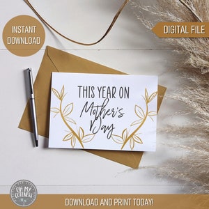 Promotion to Grandma | Mother's Day Card | Pregnancy Announcement | INSTANT DOWNLOAD | Grandbaby | Simple Last Minute Ideas | Print TODAY