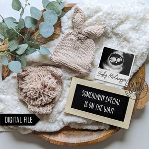 Somebunny Special on the Way Digital Pregnancy Announcement | Easter Baby Announcement | Custom Social Media Announcement Idea |FB Instagram