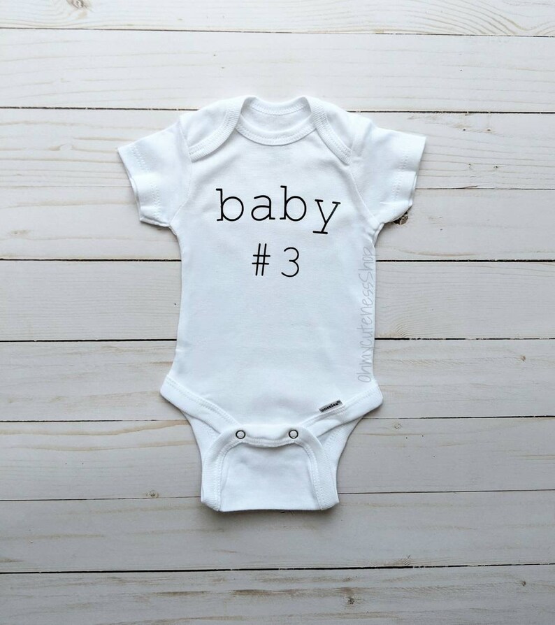Third Baby Pregnancy Announcement Onesie® Grandparent Baby Etsy
