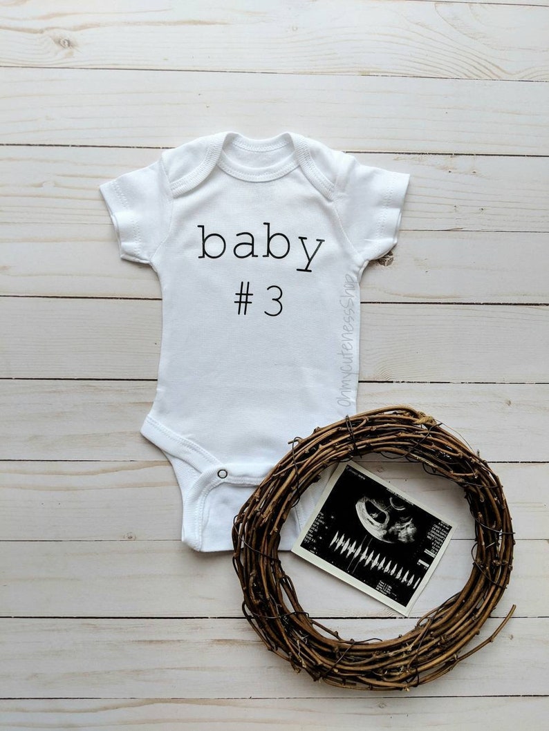 Third Baby Pregnancy Announcement Onesie® Grandparent Baby
