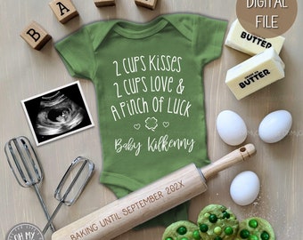 Pinch of Luck St Patrick Digital Pregnancy Announcement | Baking Baby Announcement | Personalized Social Media Announcement Idea| FB | Insta