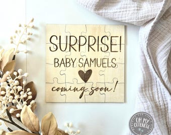 Puzzle Pregnancy Announcement | Gift for siblings | Gift for Grandparents | Having a Baby Announcement | Jigsaw | Custom Baby Announcement