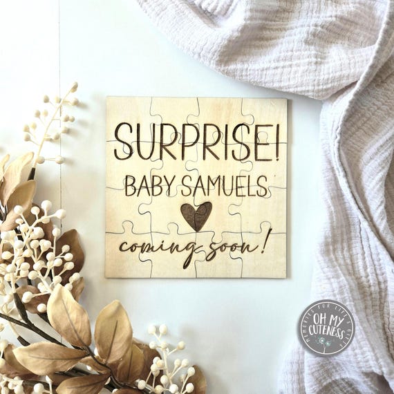 Puzzle Pregnancy Announcement | Gift for siblings | Gift for Grandparents | Having a Baby Announcement | Jigsaw | Custom Baby Announcement