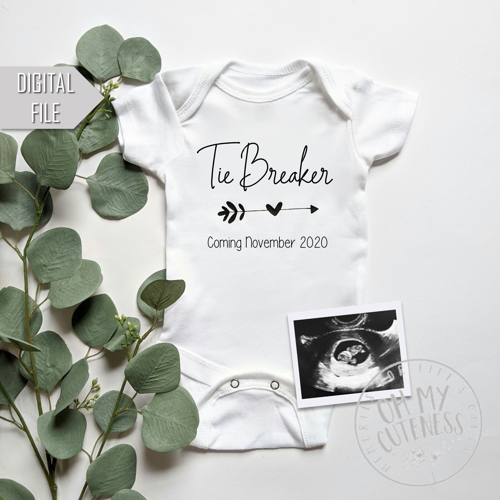 Tie Breaker Coming Soon SVG | Baby Announcement SVG 