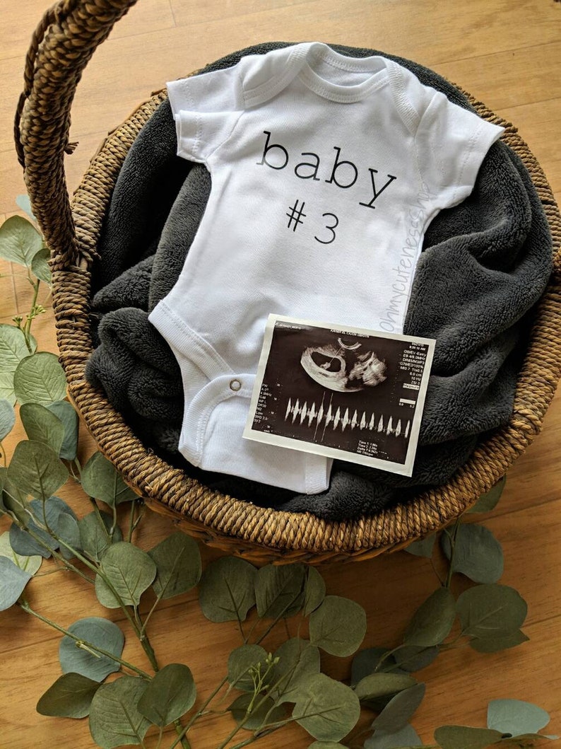 Third Baby Pregnancy Announcement Onesie® Grandparent Baby