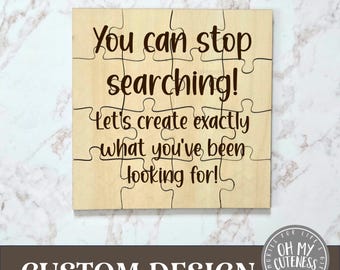 Custom Engraved Wood Puzzle | Proposal Puzzle | Surprise Trip Puzzle | Gift for siblings | Gift for Grandparents | Custom Announcement